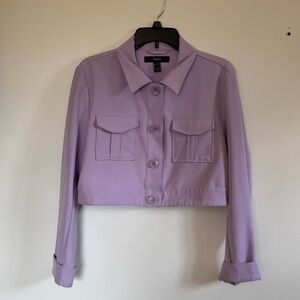 Forever 21 Lavender Cropped Blazer Jacket